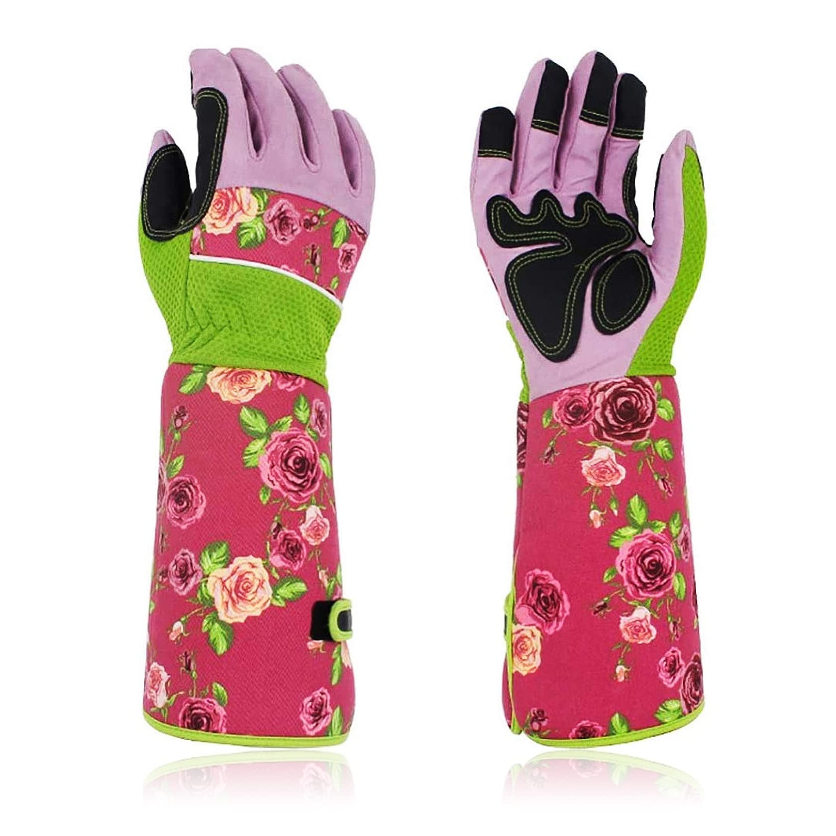 Long Gardening Gloves for Women,Unusual Gardening Gifts for Women Ladies,Personalised Mothers Day Gifts for Mum Grandma,Heavy Duty Thorn Proof Garden Work Gloves 37CM Arm Sleeves Untill Elbow (Pink)