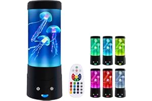 GANBIPU Jellyfish Lamp for Adults, LED Multi-Color Novelty Night Light Mood Table Lamp for Home Bedroom Office Desktop Decoration