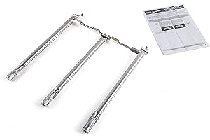 DELSBBQ 69787 Grill Burner Tubes for Weber Spirit 300 Series and Spirit II 300 Series, Spirit E310 E320 E330 S310 S320 S330 SP330 Gas Grills with Up Front Controls, Stainless Steel 304, 18 Inch