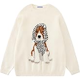 Aelfric Eden Graphic Sweater Cute Dog Sweaters Vintage Oversized Crewneck Knit Pullover Streetwear Y2k Tops