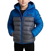 DKNY Boys Puffer Jacket - Midweight Insulated Wind Water Resistant Hooded Puffer Winter Coat - Quilted Winter Jacket for Boys