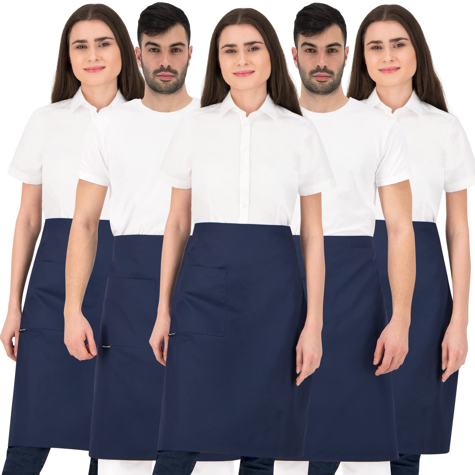 PALLTEX GAVROCHE Vorbinder Long Cooking Apron Men Short Cooking Apron Women's Short Apron Women's Apron Men for Cooking Crafts Painting Baking, Blue-5 Pieces, One Size