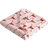 Wrangler - Blanket, Super Soft Plush Bedding, Yellowstone Inspired Throw Blanket for Couch or Bed (Steer Head Peach, 50" x 70")