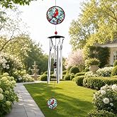 Howarmer Wind Chimes for Outside 24" Cardinal Wind Chimes | Outdoor Home Patio Garden Decor Windchimes Outdoors Mothers Day Gifts Cardinal Gifts