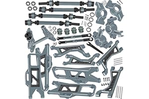 BRCatWPark RC Upgrades Part for 1/10 WideMaxx,Model# 89086-4,Suspension Arms,Caster Block,Steering Blocks,Rear Stub Axle Carriers,Drive Shaft Axles,Camber Links,Tie Rod & Servo Horn,Titanium