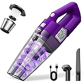 DBHAL Handheld Vacuum Cordless, 15000PA Powerful Suction Car Vacuum Cleaner Lightweight with Multi Accessories, Hand held Vacuum Cleaner Dust Busters Cordless Rechargeable for Car Home