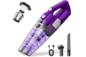 DBHAL Handheld Vacuum Cordless, 15000PA Powerful Suction Car Vacuum Cleaner Lightweight with Multi Accessories, Hand held Vacuum Cleaner Dust Busters Cordless Rechargeable for Car Home