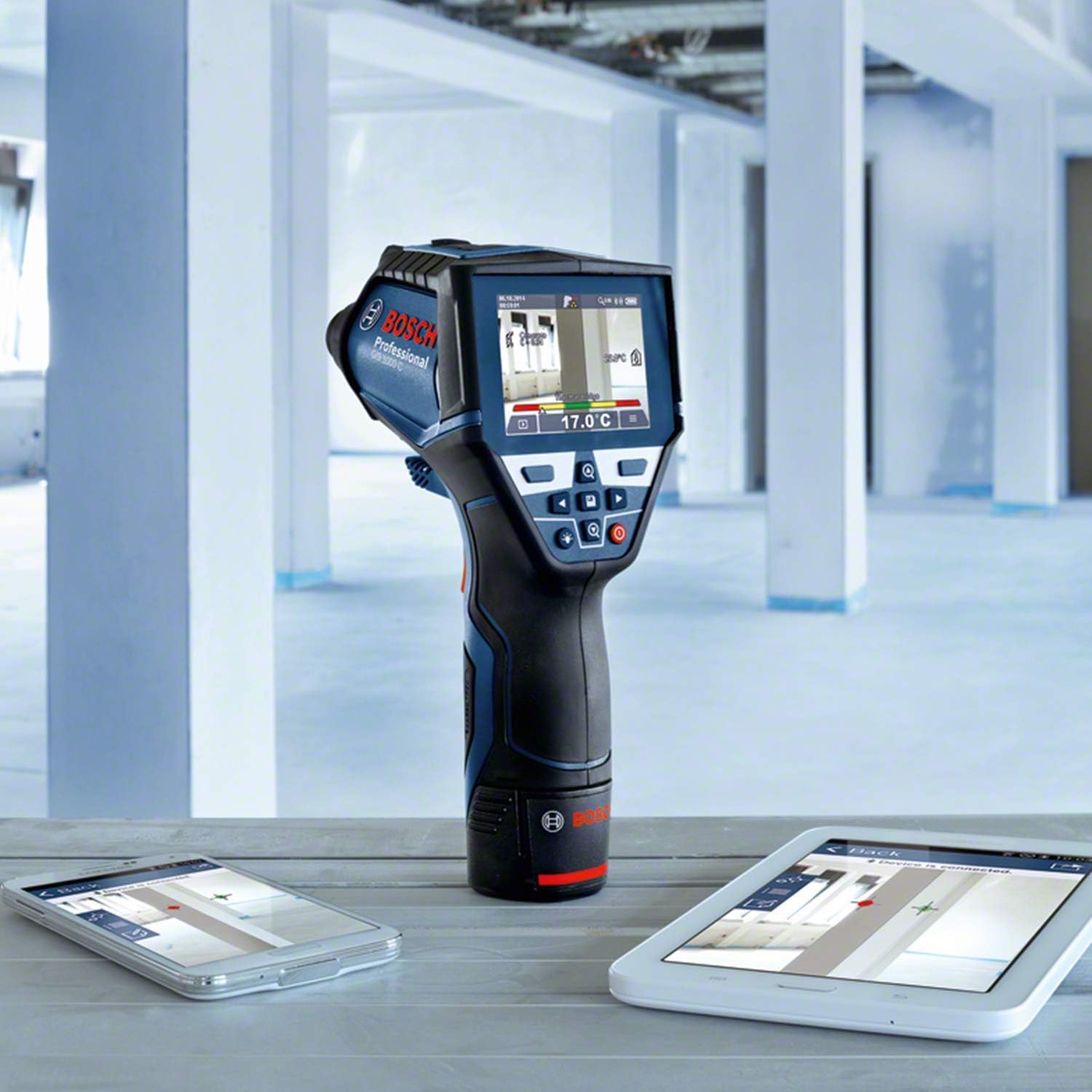 Bosch Professional Infrared Thermometer GIS 1000 C (w/app function, Temperature Range: -40°C to 1000°C, 4x AA Battery - Image 3