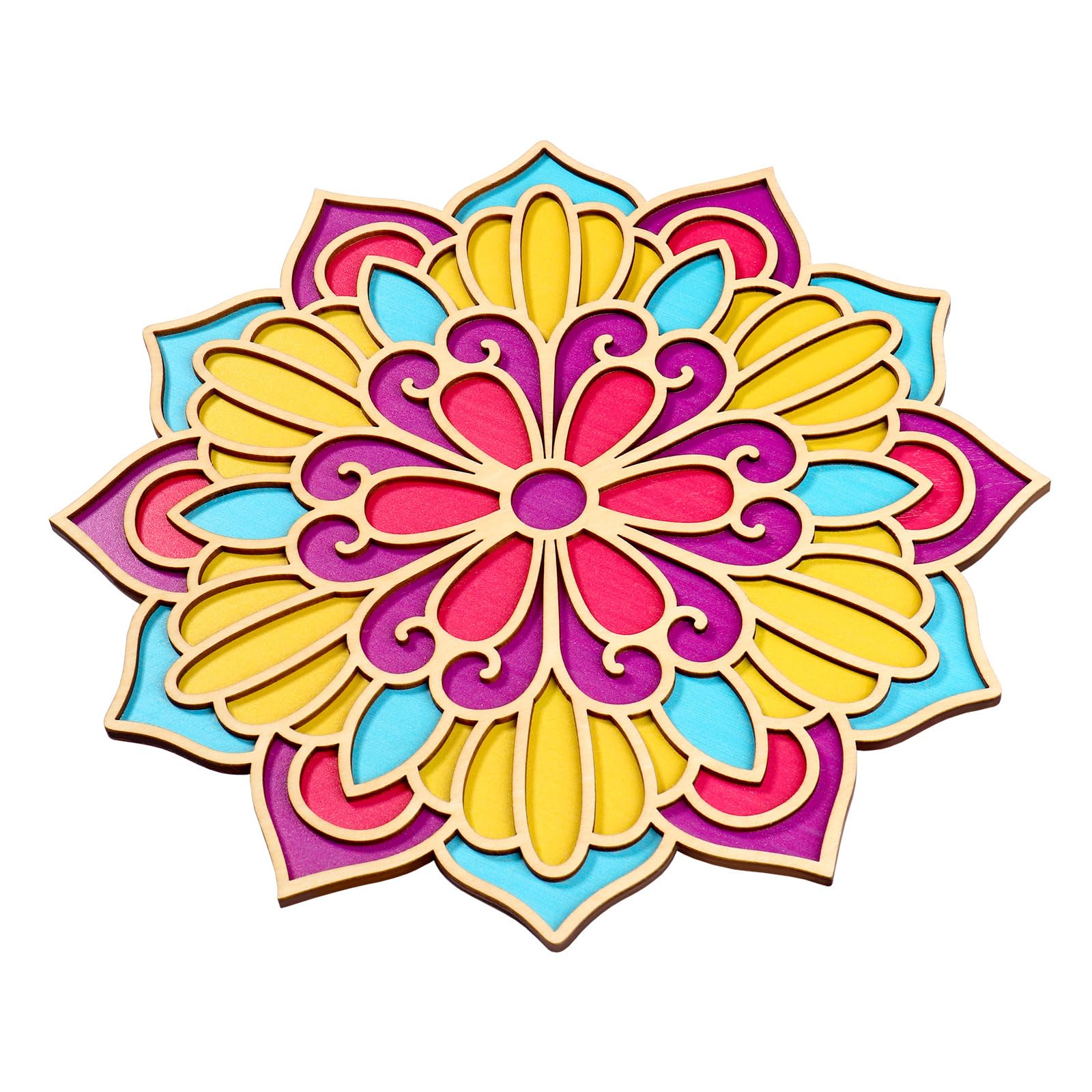 Photo 1 of Bnesi DIY Floral Rangoli Mat for Decor Diwali Mandala Rangoli Decor Rangoli Stencils Indian for Floor Rangoli Decorative Board for Indian Traditional Festival New Year Decor (Traditional, Floral B)
