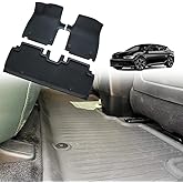 BestEvMod All Weather Floor Mats Compatible with Kia EV6 2022-2024 2025 Accessories XPE High Temperature Resistance Odorless Waterproof Floor Liner 1st & 2nd Row Set