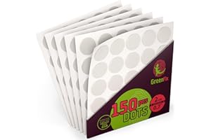 Double Sided Adhesive Dots 150PCs - Clear Sticky Tack for Wall Hanging - Poster Putty Removable - Balloon Sticky Dots Round S