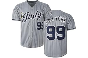 WENHBEIRG Stitched 99 Judge Stripes Baseball Jerseys Men's Shirts for Party Xmas Gift (Choose one Size Down to fit You)
