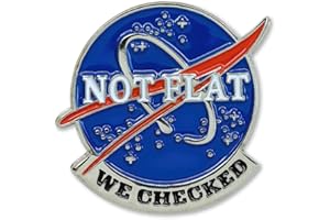 EvolveFISH Not Flat We Checked Lapel Pin - [1 1/8" Tall]