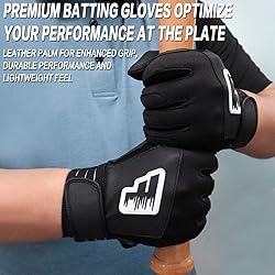 BRAMASOLE Youth Batting Gloves Boys Baseball