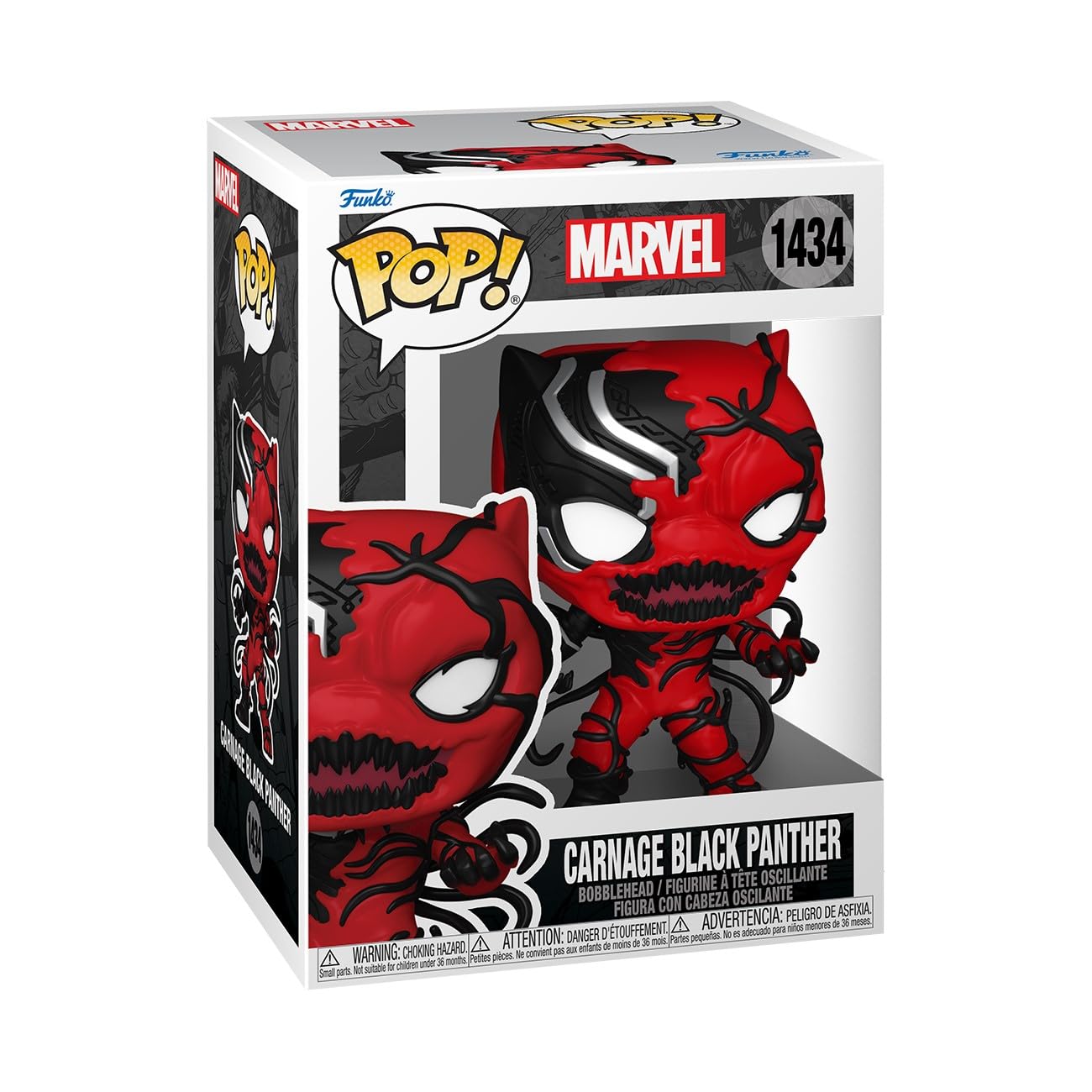 Photo 1 of (USED/FAIR) Funko POP Marvel: Carnageized - Black Panther - Marvel Comics - Collectable Vinyl Figure - Gift Idea - Official Merchandise - for Kids & Adults - Comic Books Fans - Model Figure for Collectors