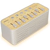 Sound Machine for Sleep, 255+ Natural White Noise Sound Combinations | Gifts for Women, Sleep Timer, Night Light, Volume Control, Rechargeable Bluetooth Speaker, Bedroom Office Travel Portable