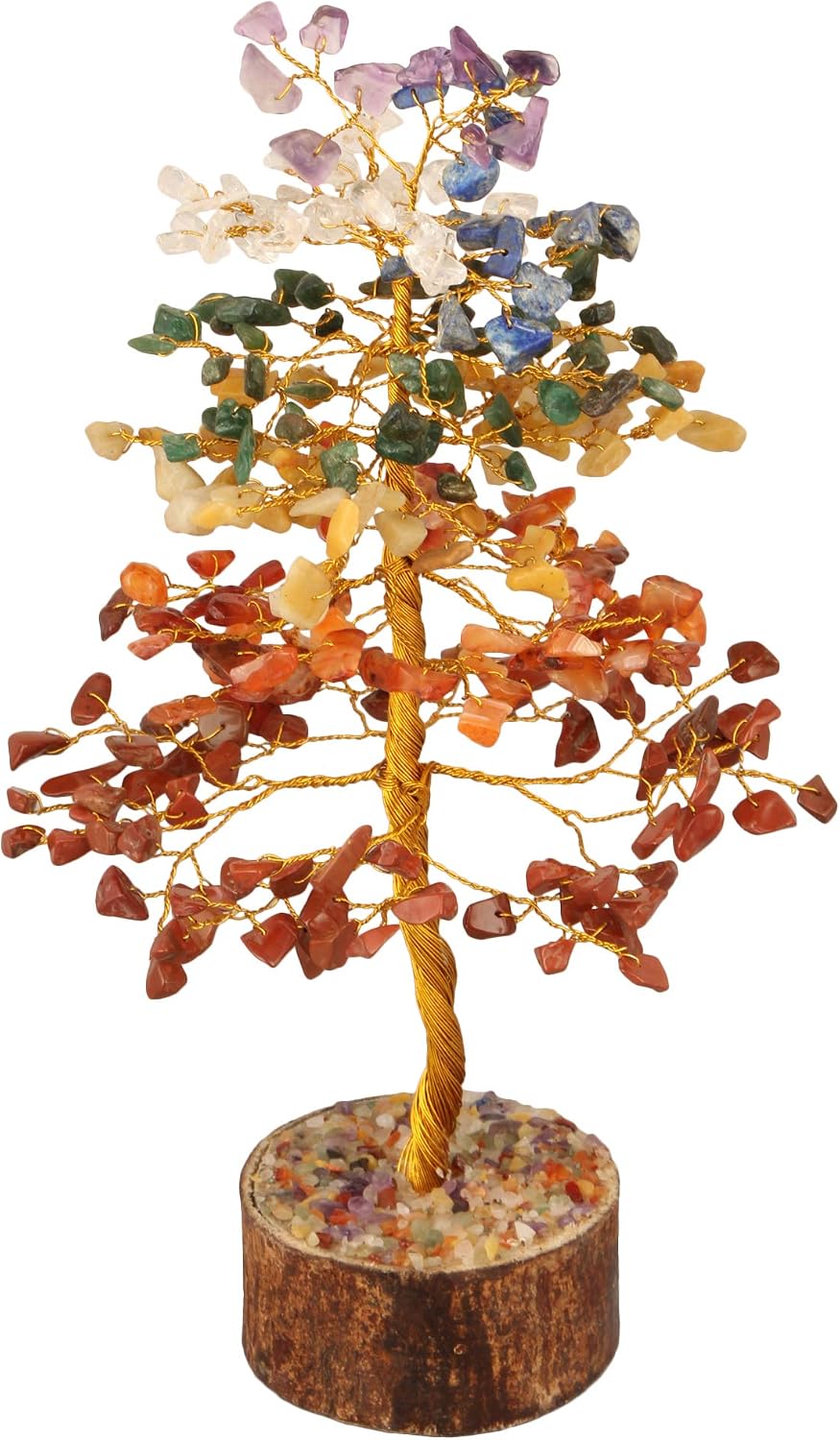 Seven Chakra Tree of Life, Crystals and Gemstones Tree, Feng Shui Bonsai Tree for Positive Energy 7 Chaka Tree - Image 3