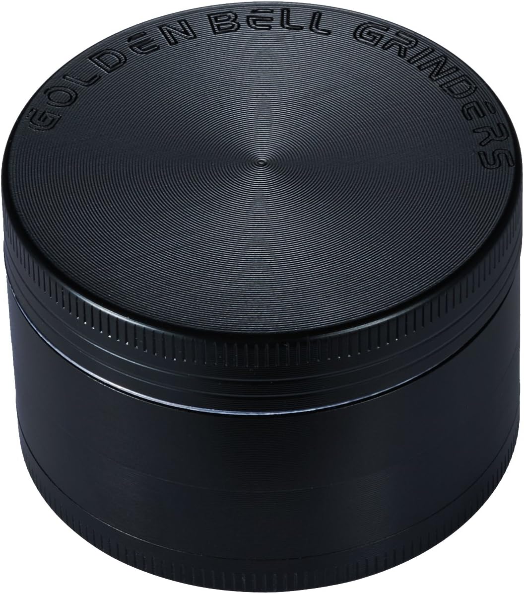 Golden Bell Golden Bell 4 Piece 2" Spice Herb Grinder - Color:Black
