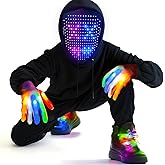 Camlinbo LED Mask & Glow Set with Gesture Sensing, Cool Glowing Toys, Gifts for Teens, Light Up Mask Gloves and Shoelaces for New Year's Eve Christmas Birthday Halloween Cosplay Party