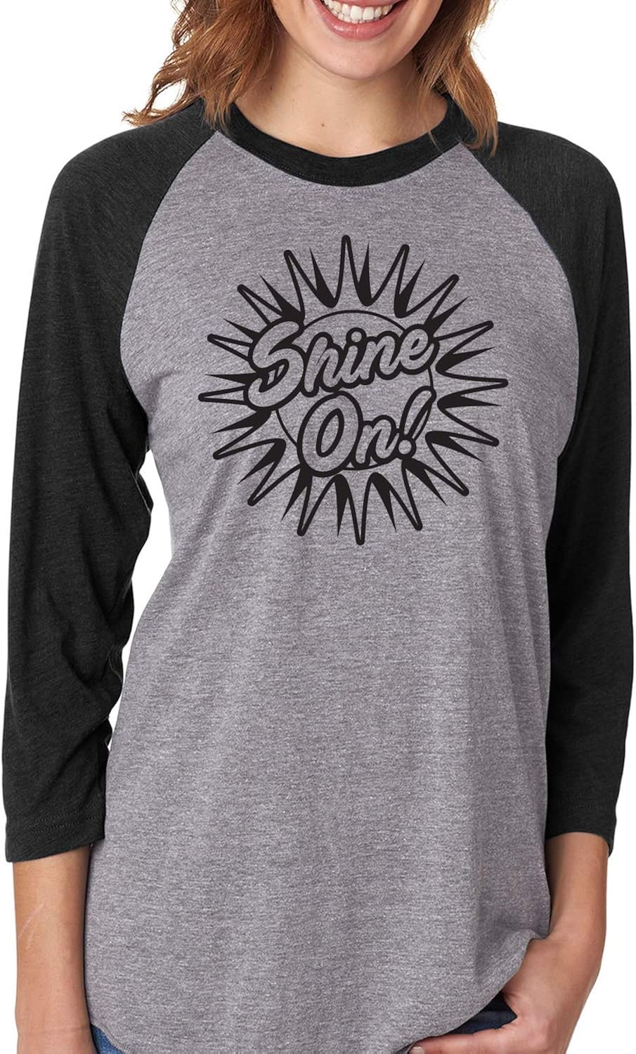 Shine On Unisex 3/4 Sleeve Baseball Raglan Tee Tops, Tees & Blouses