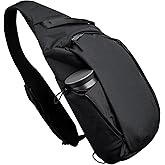 ALPAKA Metro Crossbody Left Shoulder 7.5L - Crossbody Bag Men,Sling Backpack - Fits 11" Tablet - Single Shoulder with YKK Zipper - Expandable Water Bottle Pocket - Phone Sleeve- Black Axoflux 210D