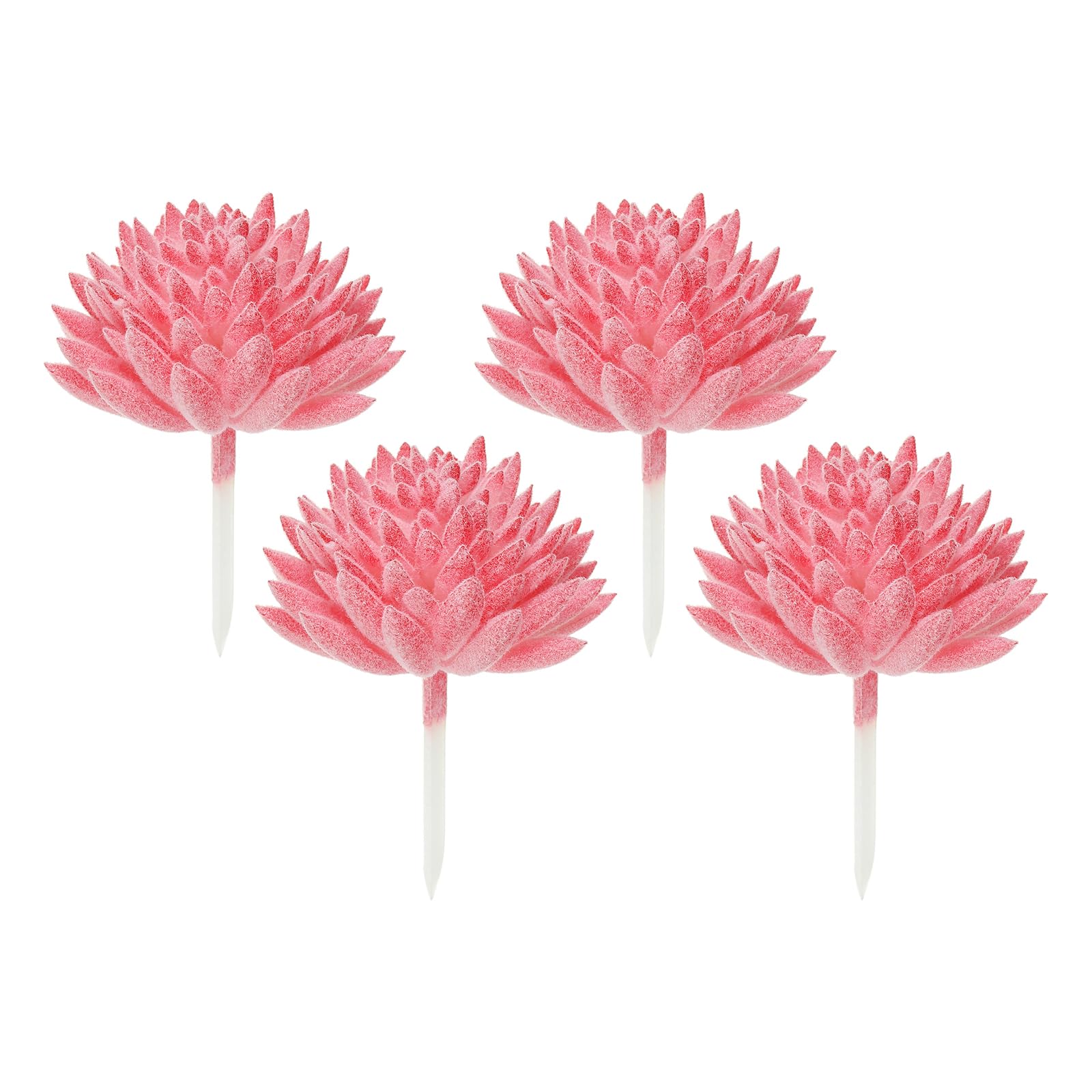 PATIKIL Artificial Succulents Picks, 4 Pack Unpotted Faux Succulent Small Fake Succulent Plants for Home Landscape Decoration, Red