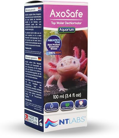 NT Labs AxoSafe Axolotl Water Treatment 100ml Removes Chlorine Chloramine