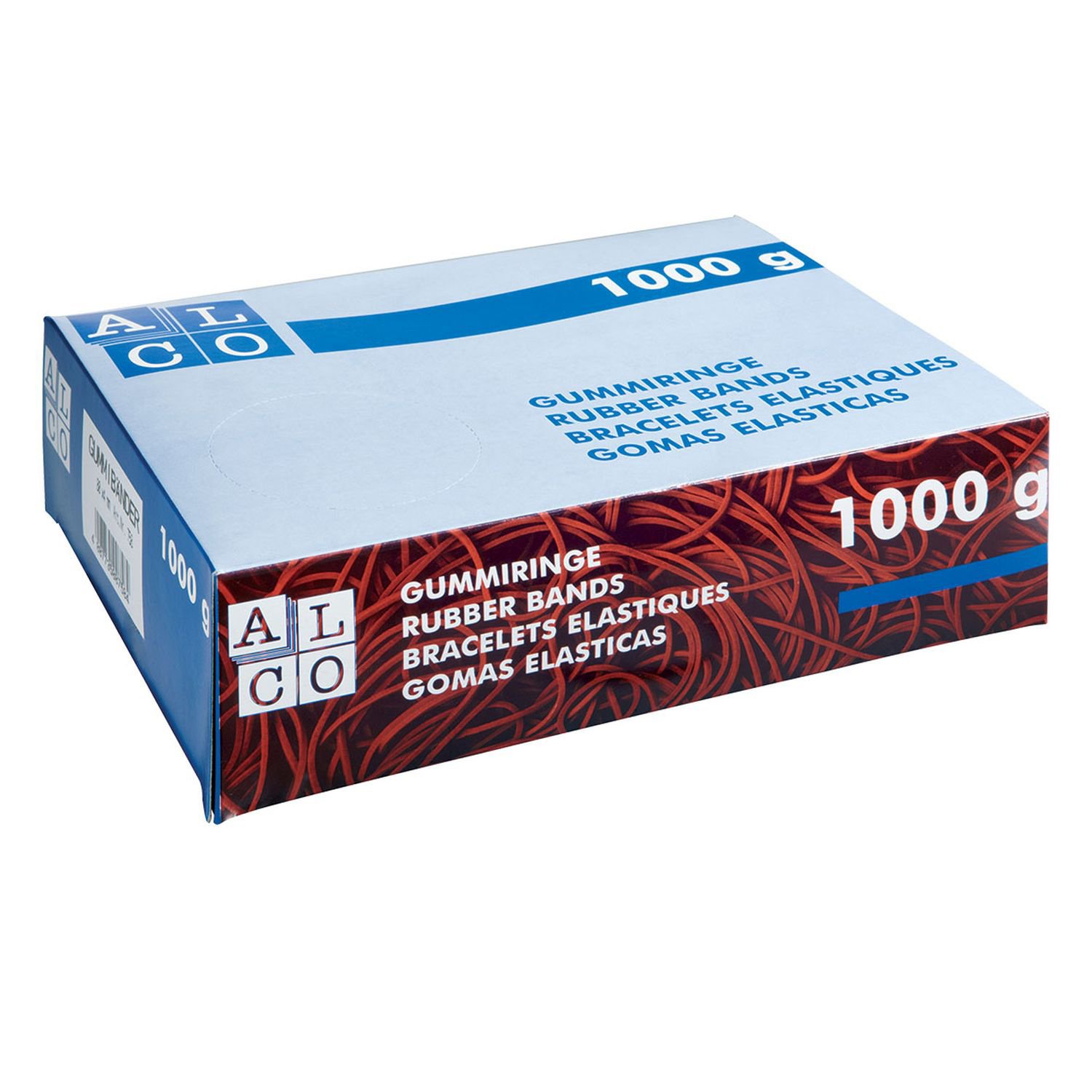 Alco-Albert 763/1 Rubber Bands, 150 x 10 mm, 1 kg, Red