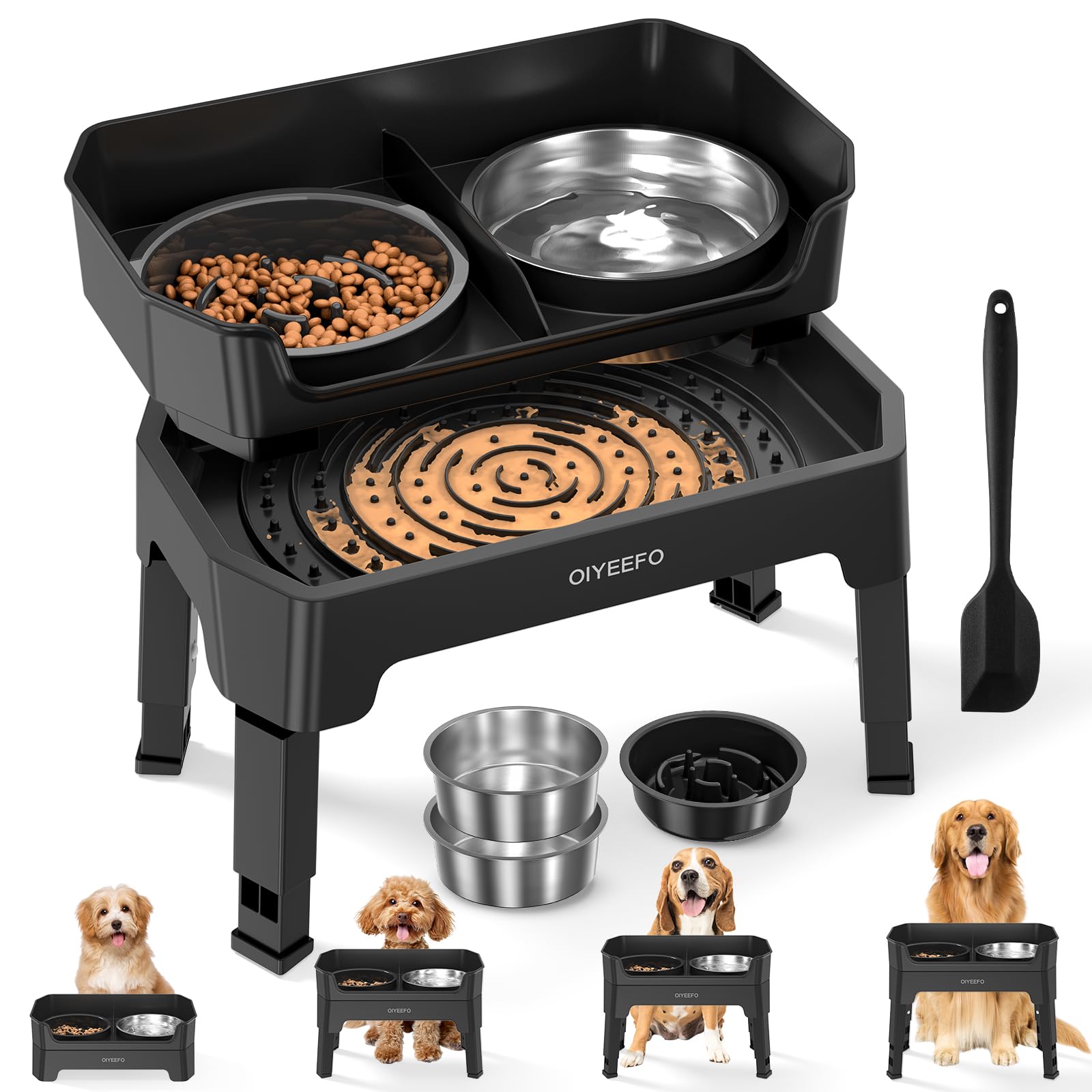 Custom Large Dog Bowl Stand, Personalized Raised Pet Feeding Station, Elevated Dog Bowl Holder, Dog Waterer And Food Bowl, Dog Food Table