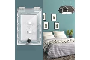 groword Switch Cover,Baby Proof Light Outlet Covers,Child Safety Switch Plate Guard,Wall Plug Box,Kids Electrical Protector Box Fits All Outlet 4.95" H X 3.35" W X 1.77" D or Smaller (1 Pack)