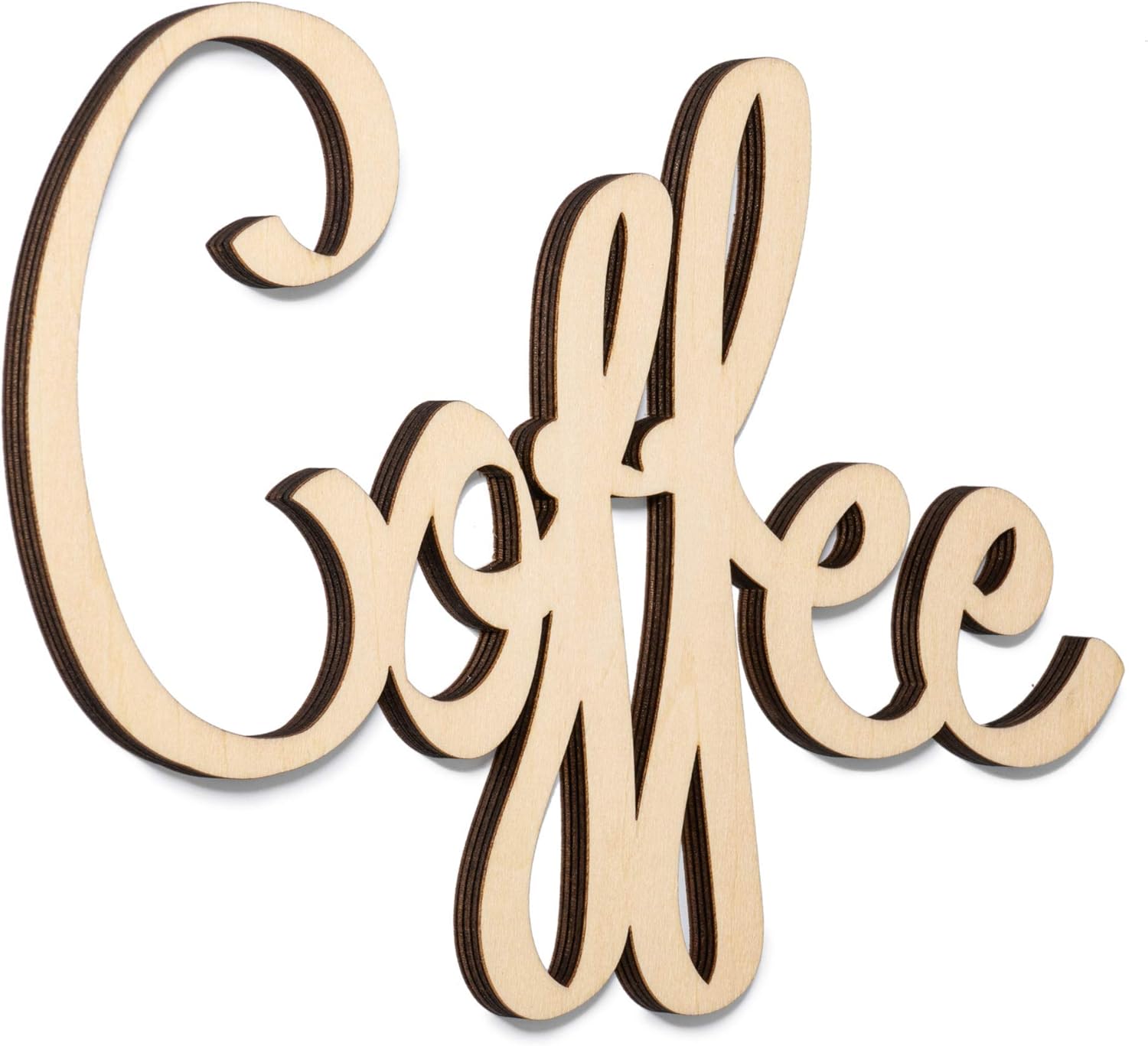 Way Of Hearts - Wood Coffee Signs for Coffee Bar Room Decore - Rustic Wall Decor - Farmhouse Kitchen Decor Coffee Bar Sign - Vintage Decor for Kitchen Wall Art, DIY, Natural Plywood 9.45