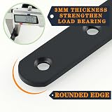 Sayayo 4Pcs Shelf Brackets Heavy Duty Stainless Matte Black 125x75mm EJ5207B-4P view 5