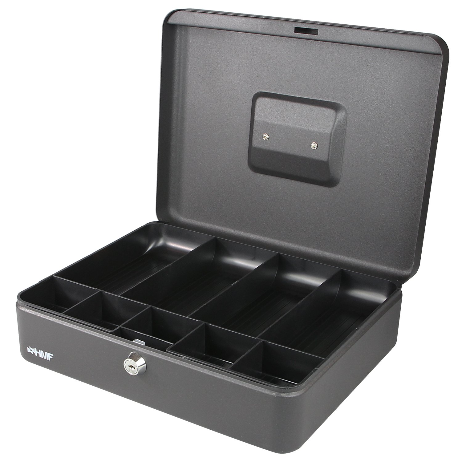 HMF 10019-02 Cash Box Note, Coin Compartments 30 x 24 x 9 cm, black