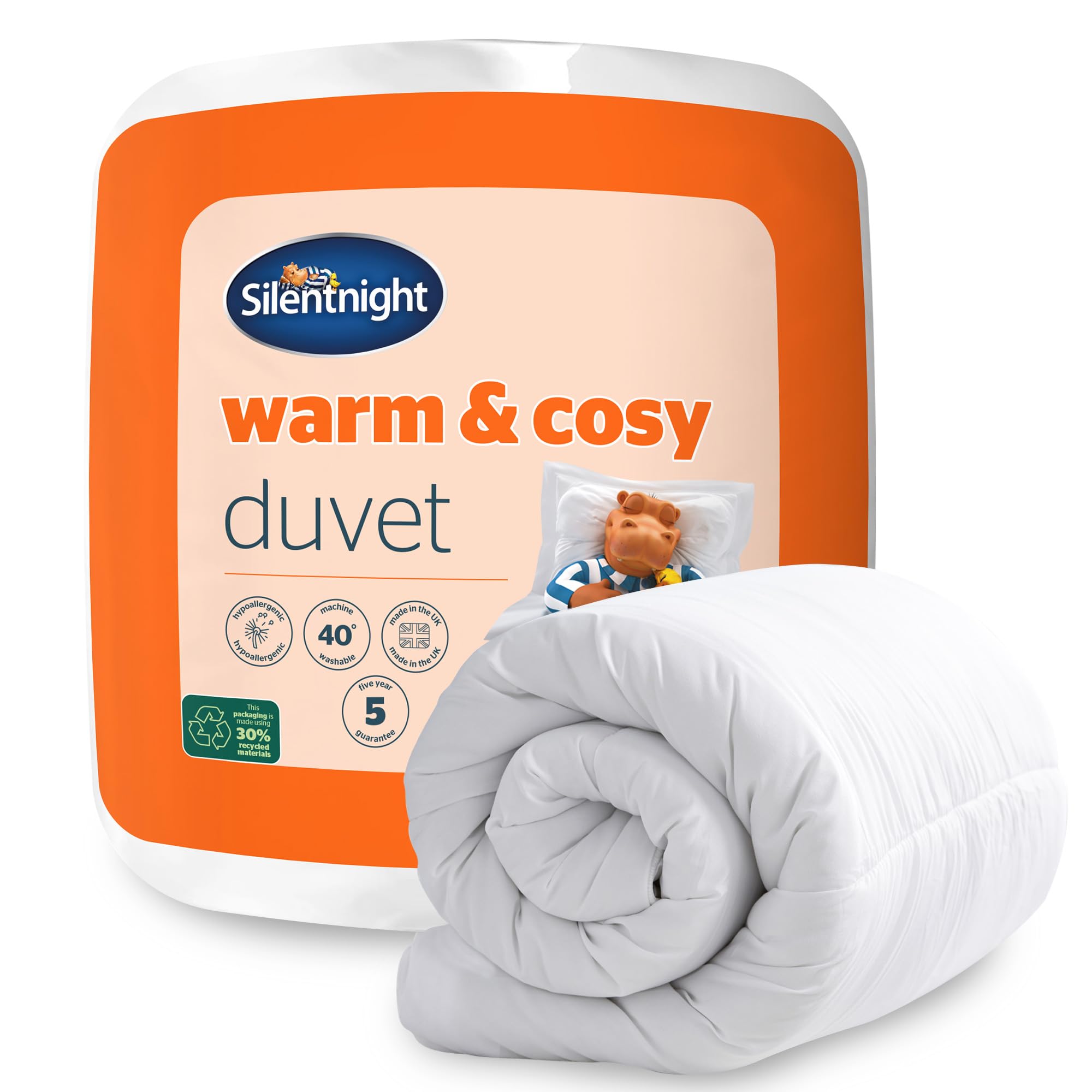 Silentnight Warm & Cosy Super King 13.5 Tog Winter Duvet – Extra Warm Thick Heavyweight Cosy Winter Quilt Duvet Ideal for Cold Nights – Hypoallergenic and Machine Washable - Super King - 260x220cm