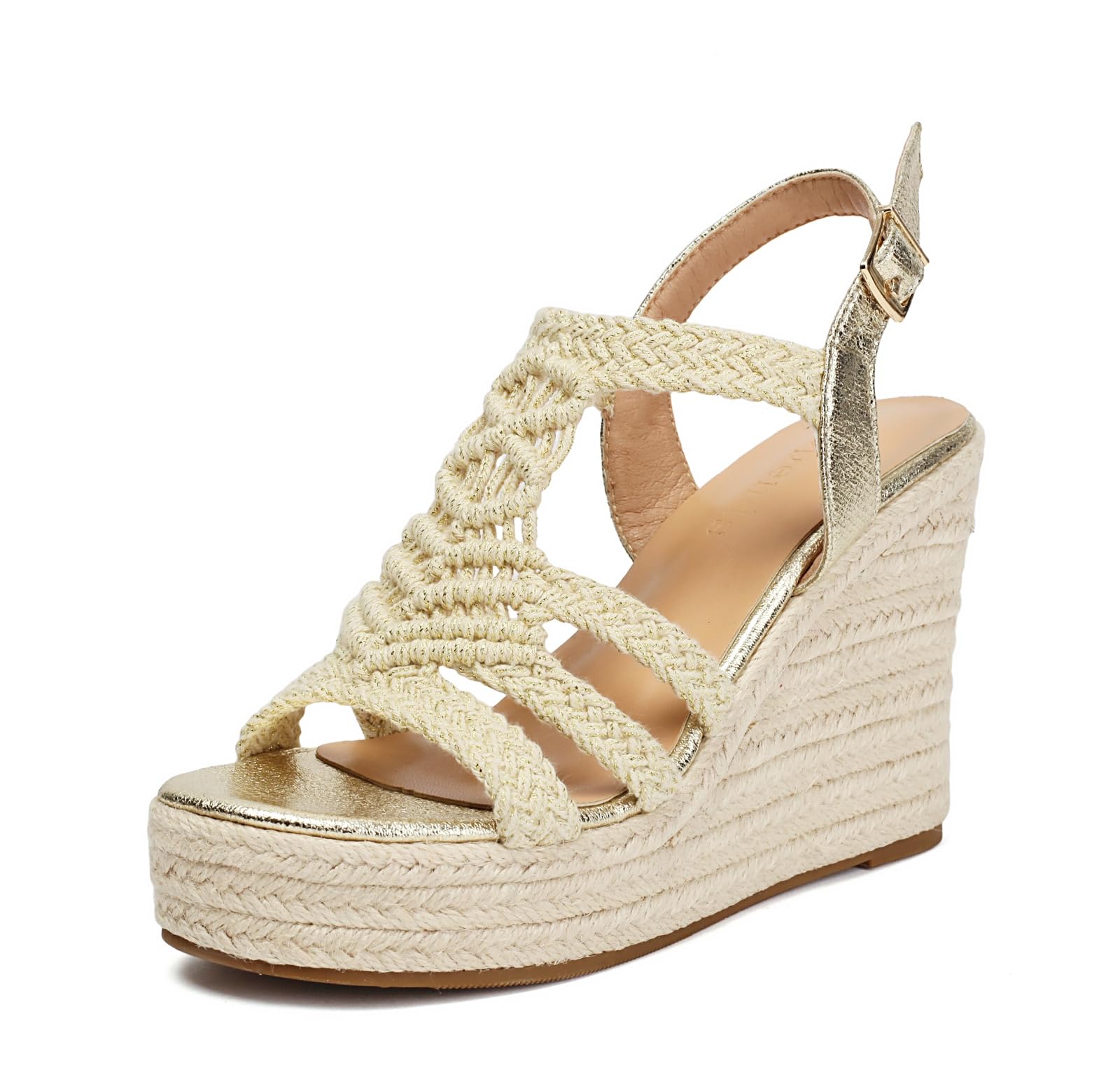 Photo 1 of ***(HEAVILY USED/ MINOR DAMAGE)***Sopends Espadrille Wedge Sandals for Women Platforms & Wedges