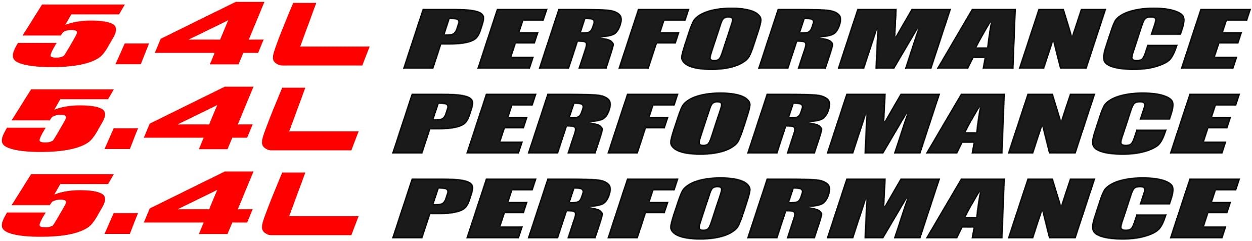 Red 5.4 Liter White Performance Hood Cowl Vinyl Decal 0093
