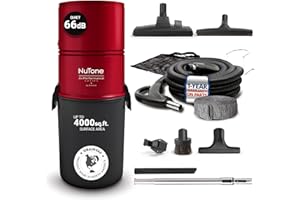 Drainvac Broan-nutone 550 Air watts Central Vacuum System and Deluxe Multi-Surface Tool Set for Cleaning Floors,Carpets, Anti-Vibration, Powerful Suction