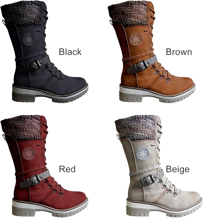 Walkley Mid Calf Knitted Waterproof Boots%C3%AF%C2%BC%C5%92Black