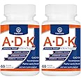 VITACRLLYNMN ADK Vitamin Supplement 20000 IU - High Potency Vitamins A, D3 and K1 for Heart, Bone Health and Immune Support Vitamin ADK 120 Capsules