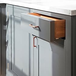 Goo-Ki Brushed Copper Cabinet Pulls with 3''Hole