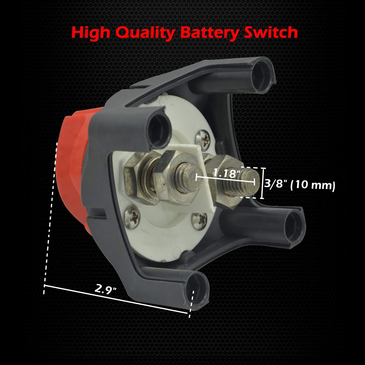 Ampper Battery Switch, 12-48 V Battery Power Cut Master Switch Disconnect Isolator for Car, Vehicle, RV and Boat (On/Off): Industrial & Scientific