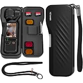 Portable Hard Case for DJI Osmo Pocket 4/3 Xtra Muse Camera Accessories | Rigid PC Storage Case, Portable Premium Protective Cover with 3 Magnetic CPL ND Filter Slots &amp; 2 Memory Card Storage Slots