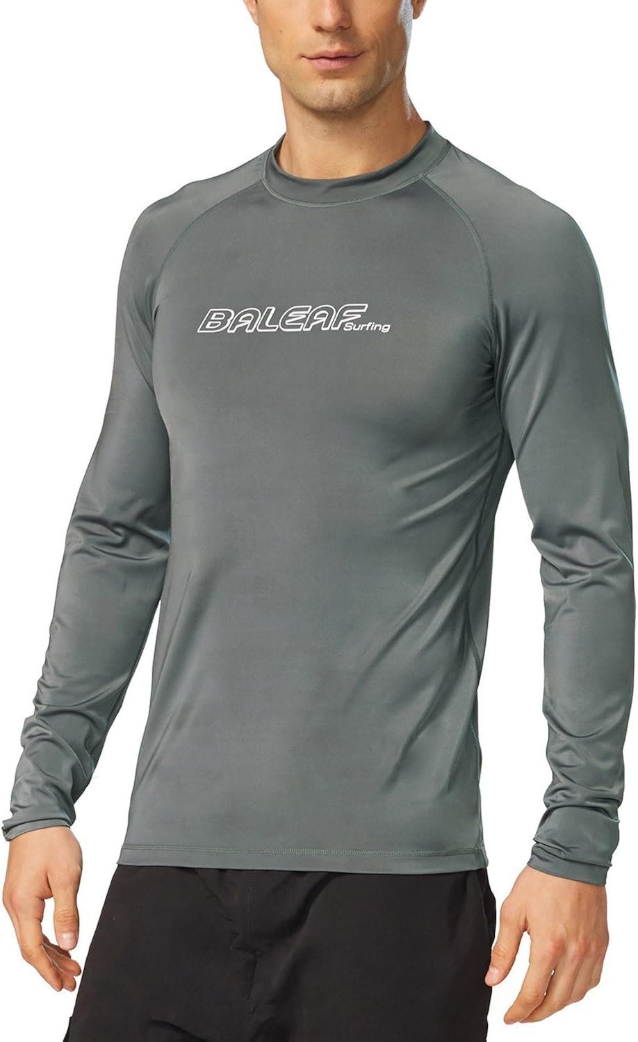 BALEAF Men's Long Sleeve Rashguard Sun Protective Swim Shirt UPF 50+: Clothing