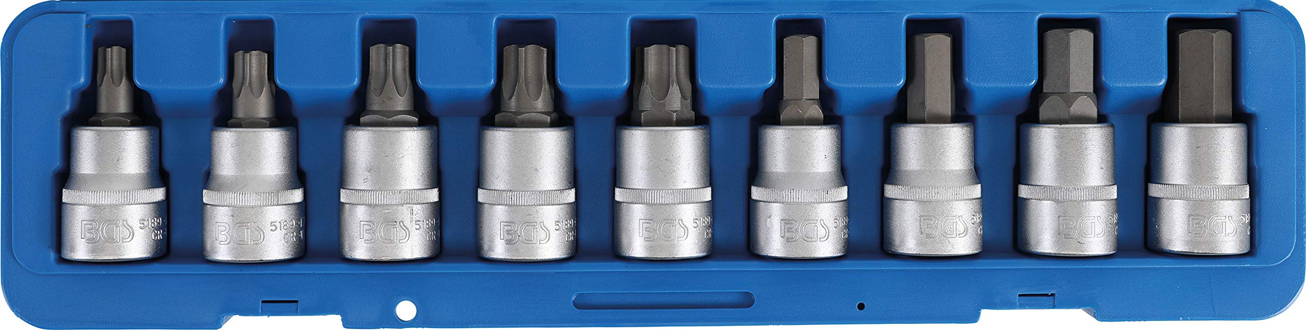 BGS 5189 | Bit Socket Set | 20 mm (3/4") Drive | internal Hexagon T-star (for Torx) | 9 pcs.