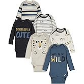 Onesies Brand, Unisex Baby, 6-Pack Long Sleeve Bodysuits
