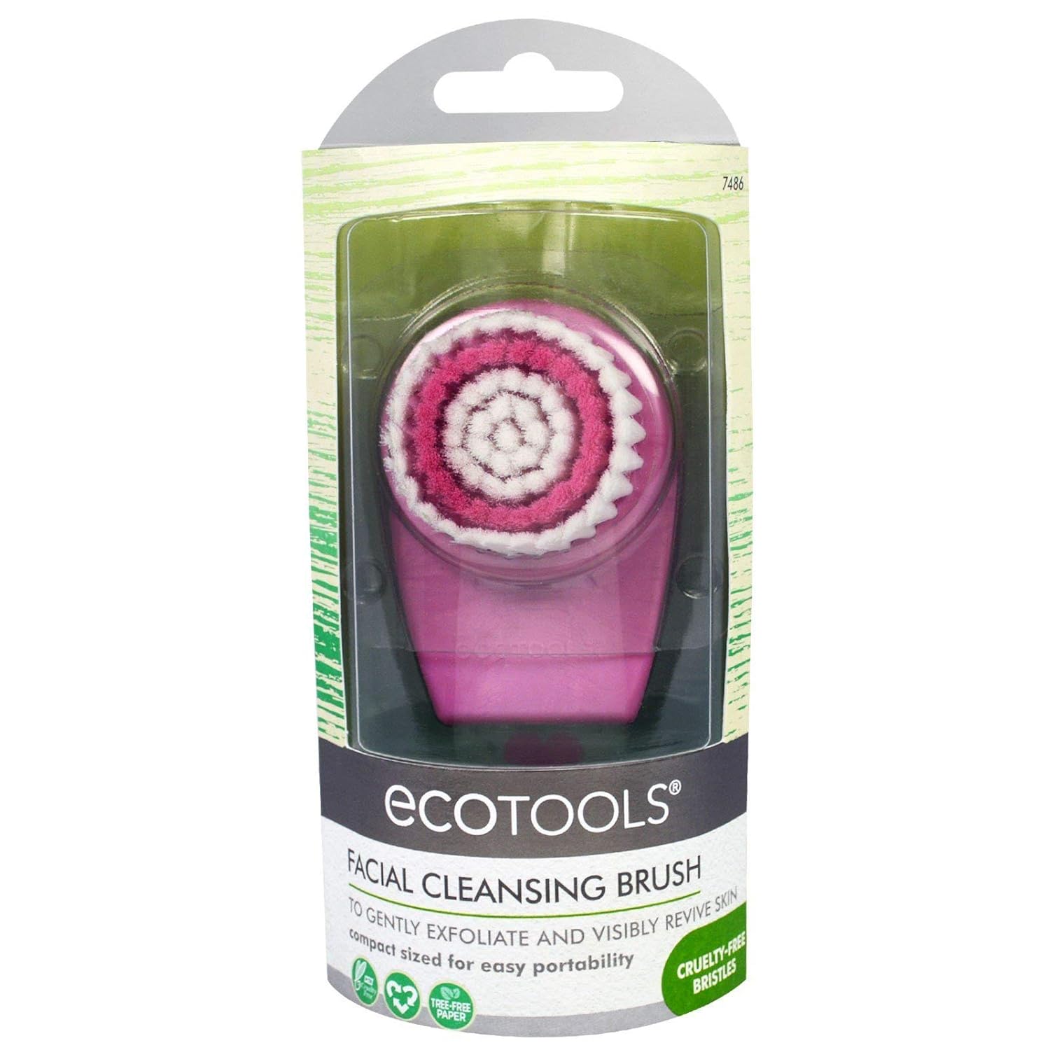 EcoTools Gentle Pore Cleansing Face Brush, Scrubber For Facial Skincare and Beauty, Great for Sensitive Skin: Beauty
