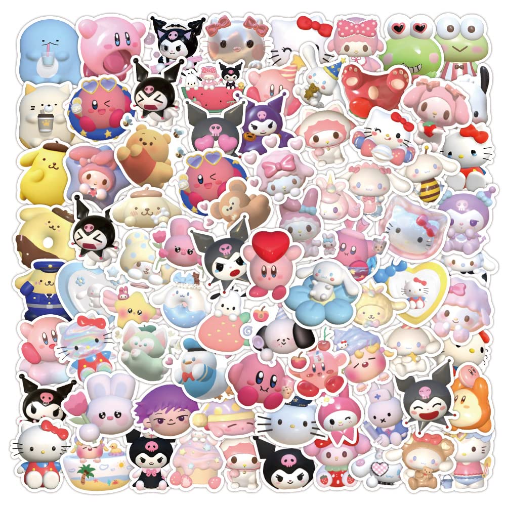 Sanrio Vinyl Stickers 100Pcs for Water Bottles Laptop Computer Skateboard, Cute Sticker Gift for Kids Teens Waterproof — image 1