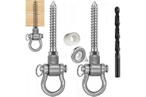 WWFFEN 2 Bearing Swing Hangers Permanent Anti Rust Heavy Duty 180° Swing, 1500 lb Capacity sandbag Yoga Swing Hammock Chair