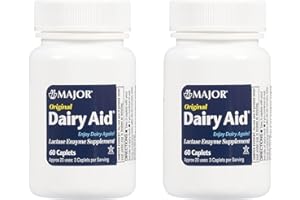MAJOR Dairy Aid Lactase Enzyme Caplets Generic for Lactaid Original 120 Ea.
