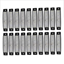 KYYET White LED Side Marker Lights,(Pack of 20) 6